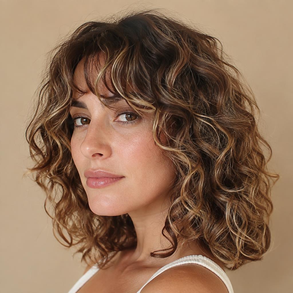 Curly textured cut